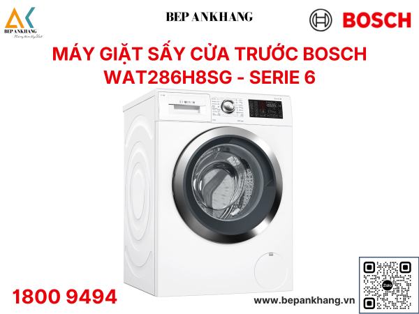 Máy giặt Bosch WAT286H8SG 8 kg - Kết nối Home Connect - Xuất xứ: Thổ Nhĩ Kỳ